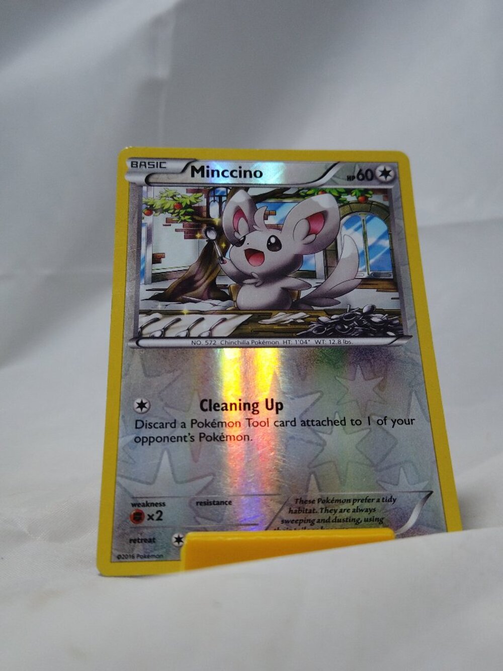 Pokemon Minccino 86/124 Fates Collide Card Common Reverse Holo HP